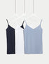 Marks & Spencer"3pk Cotton Rich Strappy Vests"